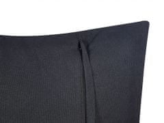 Beliani Bavlnený vankúš s jutovým vzorom 45 x 45 cm béžová/čierna BERGENIA