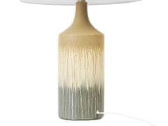 Beliani Keramická stolná lampa béžová/sivá CALVAS