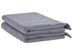 Beliani Sada 2 bavlnených froté uterákov sivá ATIU