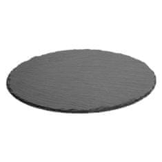 Dekorstyle Bridlicový tanier 28 cm čierny