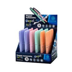 Astra Gumovateľné pero OOPS! Pastel, 0,6mm, modré, dve gumy, stojan, mix farieb, 201022003