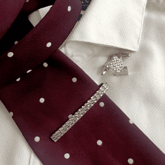 MINET Pánska strieborná spona na kravatu s diamantovým brusom - Ag 925/1000 10,45g