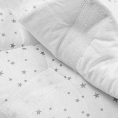 NEW BABY Detská zavinovačka New Baby biela sivé hviezdičky 
