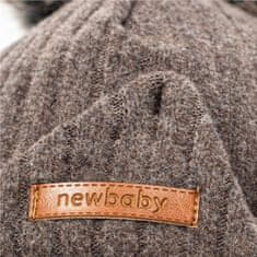 NEW BABY Jesenná dojčenská čiapočka so šatkou na krk New Baby Special One hnedá 80 (9-12m)