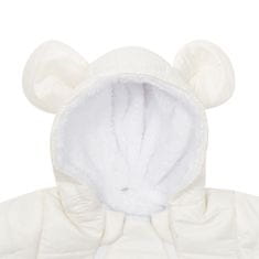 NEW BABY Zimná dojčenská kombinéza s kapucňou s uškami New Baby Pumi cream 74 (6-9m)