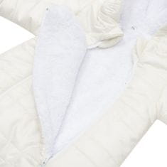 NEW BABY Zimná dojčenská kombinéza s kapucňou s uškami New Baby Pumi cream 62 (3-6m)