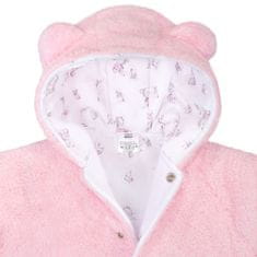 NEW BABY Zimný kabátik New Baby Nice Bear ružový 56 (0-3m)