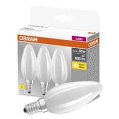 Osram 3x LED žiarovka E14 B35 5,5W = 60W 806lm 2700K Teplá biela 300°