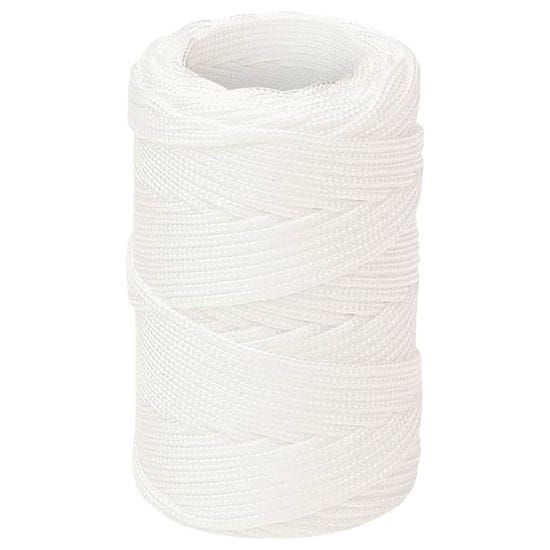 Vidaxl Lodné lano biele 2 mm 50 m polypropylén