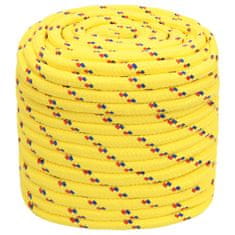 Vidaxl Lodné lano žlté 18 mm 100 m polypropylén