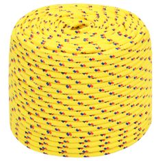 Vidaxl Lodné lano žlté 8 mm 100 m polypropylén