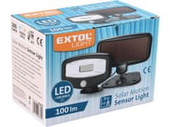 Extol Light Reflektor LED s pohybovým čidlom, 100lm, solárny nabíjanie
