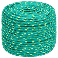 Vidaxl Lodné lano zelené 6 mm 50 m polypropylén