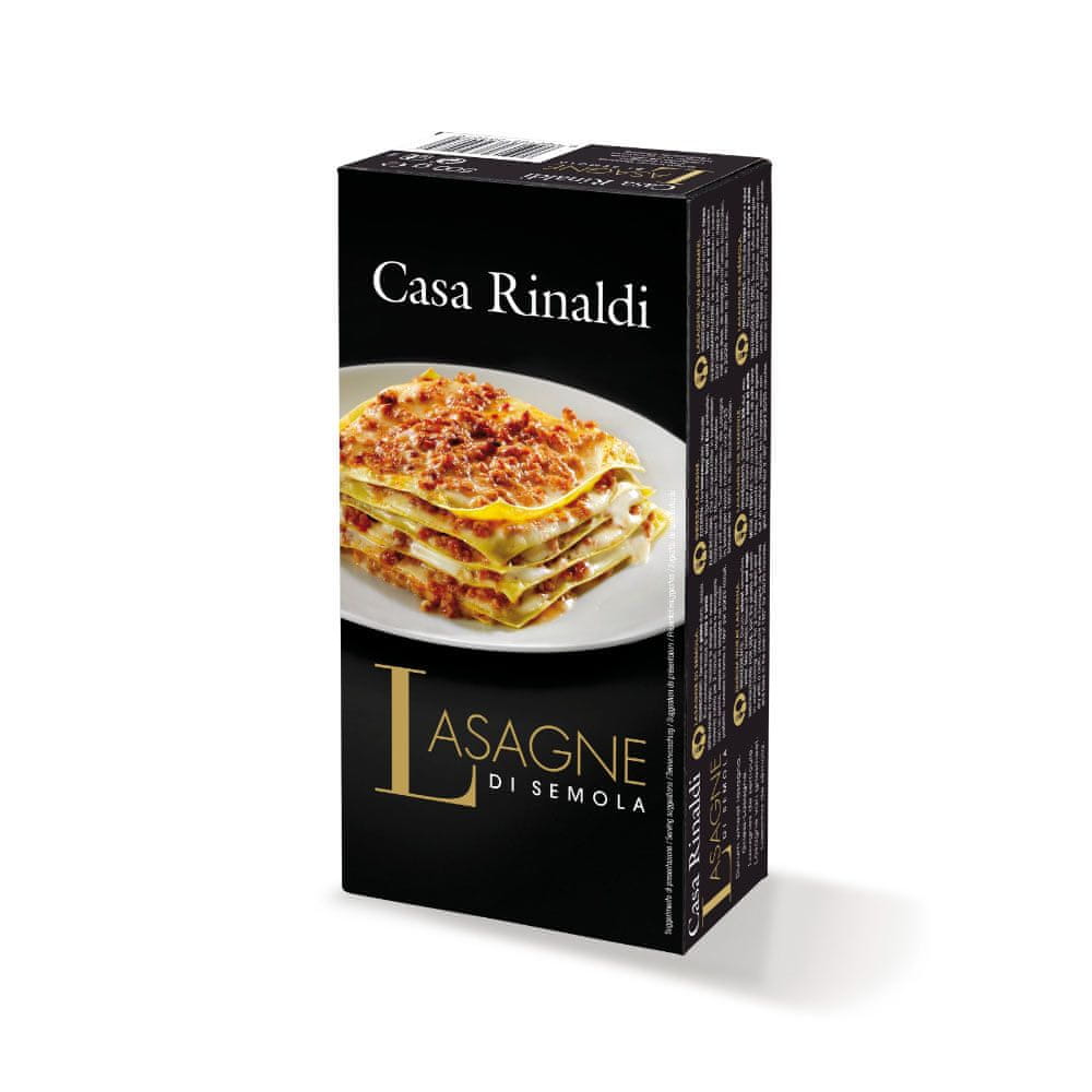 Casa Rinaldi Talianske cestoviny na lasagne (Cestoviny na Lazanie)| 100% semolina Durum "Lasagne di Semola | Trafila al Bronzo" 500g Casa Rinaldi