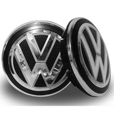 BB-Shop Tabuľky s emblémom Volkswagen, perforované 65 mm Sada 4 kusov