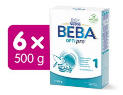 BEBA OPTIPRO 1 počiatočné dojčenské mlieko, 6x500 g