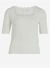 VILA Tričká s krátkym rukávom pre ženy VILA - biela XL