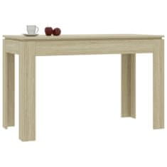 Vidaxl Jedálenský stôl, dub sonoma 120x60x76 cm, drevotrieska