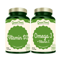 GreenFood Nutrition Omega 3 120 kapsúl + Vitamín D3 60 kapsúl