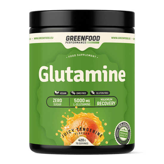 GreenFood Nutrition Performance Glutamine 420g - Mandarínka