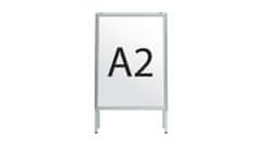 Allboards ,Oboustranná reklamní tabule A2 OWZ ve stříbrném hliníkovém rámu,OWZ_P_03