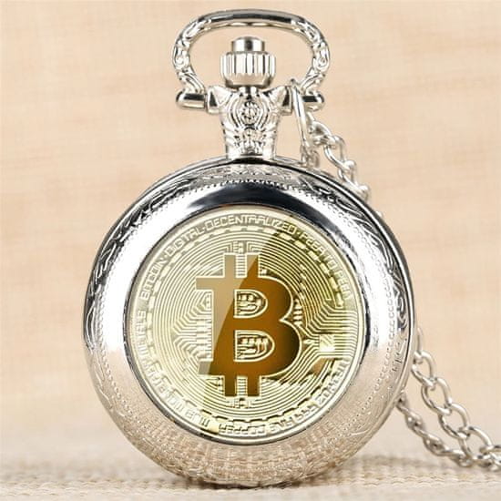 IZMAEL Vreckové Hodinky Bitcoin-Zlatá KP5815