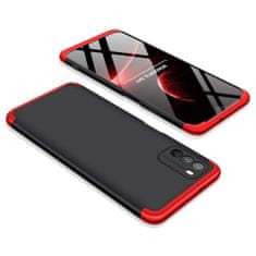 GKK Ochranné puzdro GKK 360 - Predný a zadný kryt celého mobilu pre Xiaomi Poco M3/Redmi 9 - Čierna/Červená KP10477