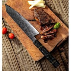 IZMAEL Damaškový kuchynský nôž Kumamoto-Čierna KP20112
