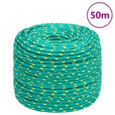 Vidaxl Lodné lano zelené 6 mm 50 m polypropylén