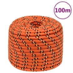 Vidaxl Lodné lano oranžové 12 mm 100 m polypropylén