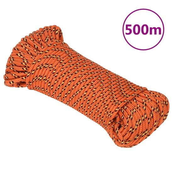 Vidaxl Lodné lano oranžové 3 mm 500 m polypropylén