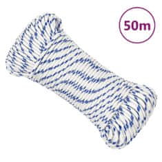 Vidaxl Lodné lano biele 3 mm 50 m polypropylén