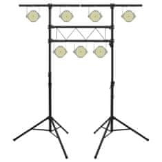 Vidaxl Osvetľovací stojan čierny 238x115x(180-300) cm oceľ