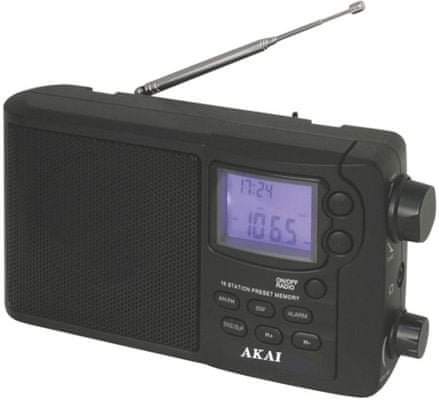 moderný rádioprijímač fm akai APR-2418 slúchadlový výstup skvelý zvuk
