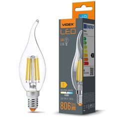VIDEX LED žiarovka E14 C35 6W = 60W 806lm 4000K Neutrálna biela 360°