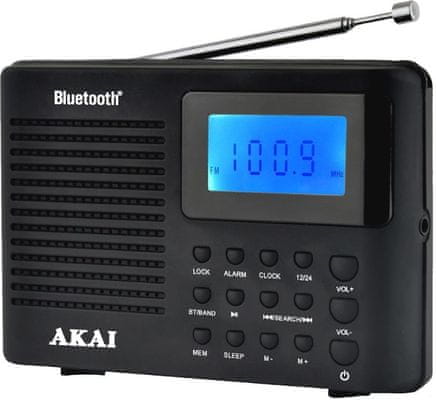 moderný rádioprijímač fm Prenosný rádioprijímač akai APR-400 slúchadlový výstup skvelý zvuk