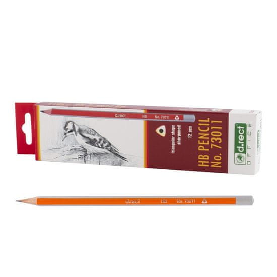 D.RECT HB ceruzka no73011 "TRIO" drevo; brúsený; bez gumy SADA 12ks