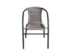 VerDesign BISTRO záhradná stolička, šedý ratan