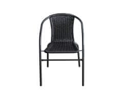 VerDesign BISTRO záhradná stolička, čierny ratan