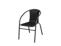 VerDesign BISTRO záhradná stolička, čierny ratan