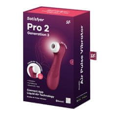 Satisfyer Satisfyer Pro 2 Generation 3 APP (Wine Red), Liquid Air vibrátor