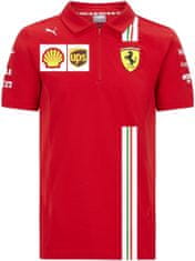 Ferrari polo tričko TEAM 2021 bielo-červené M