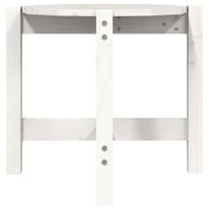 Vidaxl Konferenčný stolík biely Ø 52,5x45 cm borovicový masív