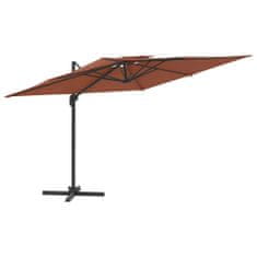 Vidaxl Dvojitý konzolový dáždnik tehlový 400x300 cm