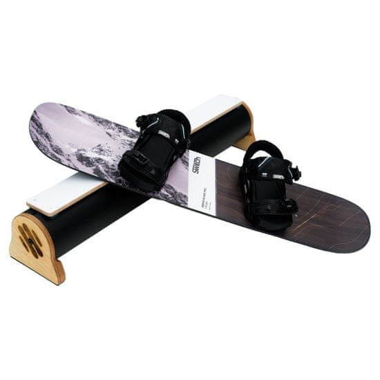 Switch Boards Jibbing Board 110cm PRO + Viazanie + Prekážka - jibbingowa doska ako snowboardu pre učenie trikov na trampolíne alebo na prekážke