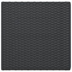 Vidaxl Skladací bistro stôl čierny 55x54x71 cm polyratan
