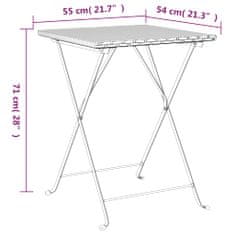 Petromila vidaXL Skladací bistro stôl sivý 55x54x71 cm polyratan