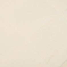 Petromila vidaXL Záťažová prikrývka bledokrémová 135x200 cm 10 kg látka