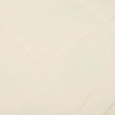 Vidaxl Záťažová prikrývka bledokrémová 200x220 cm 13 kg látka