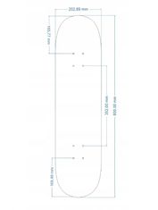 Switch Boards  Skateboard deck 8" bez grafiky, medium concave, Kanadský javor